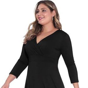 Plus size black maxi dress 3x